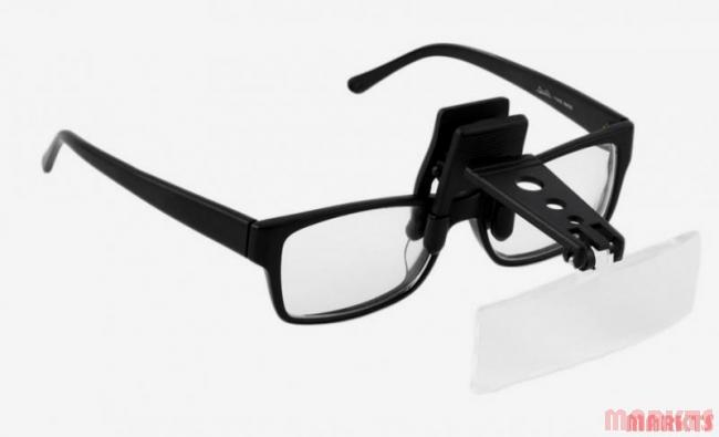 Clip-On brilloep set met 3 vergrootglazen