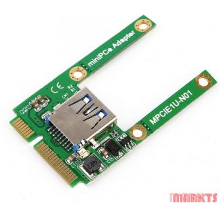 Mini PCI-E Card Slot Uitbreiding naar USB 2.0 adapter